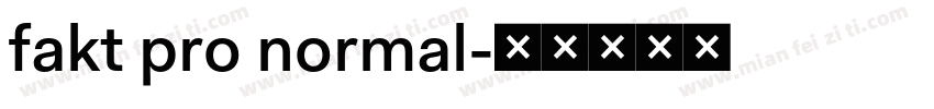 fakt pro normal字体转换